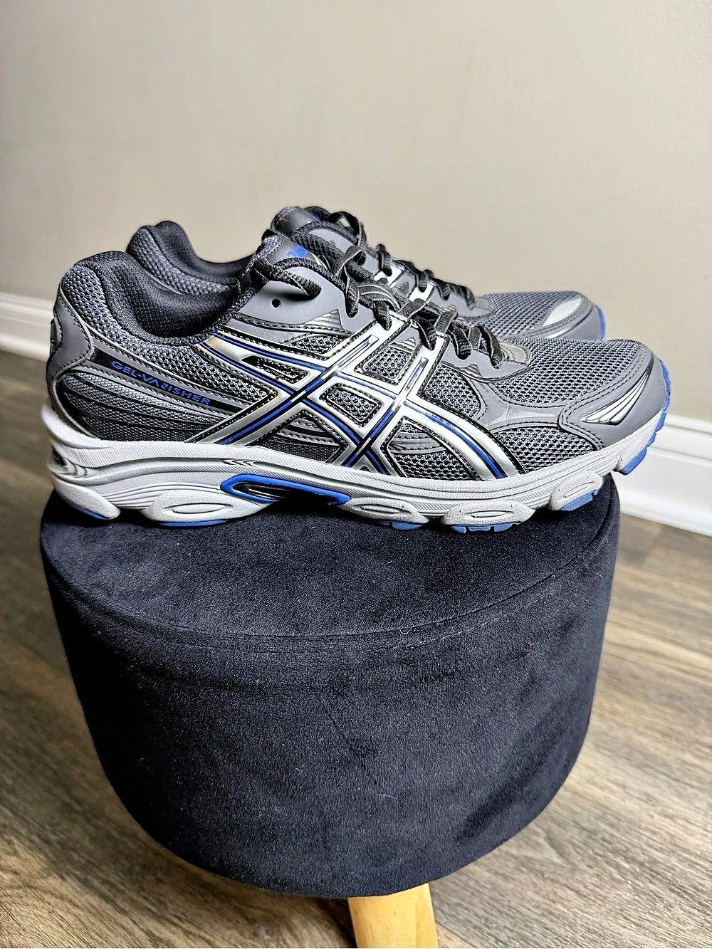 ASICS GEL Vanisher Men’s Athletic Shoes Gray & Blue US 7.5